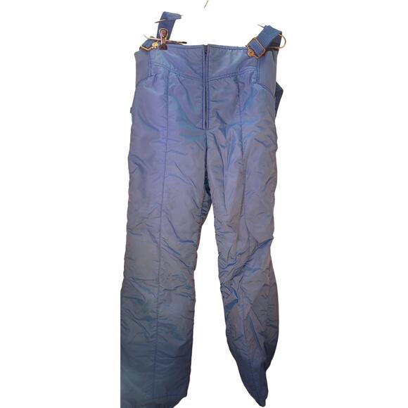 Vintage Swing West Men's Blue Insulated Ski Snow Pants Bib Overalls 34x30 - Picture 3 of 6